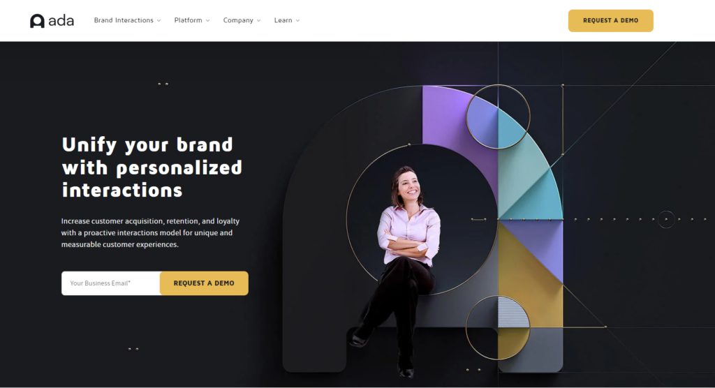 Página inicial do Ada