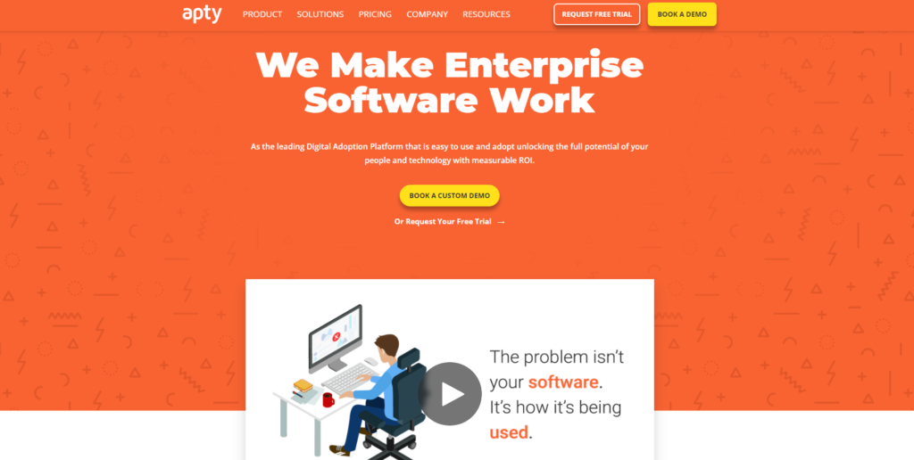 Página inicial do Apty