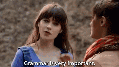 Gramática é muito importante