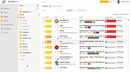 Animação do Painel LiveAgent
