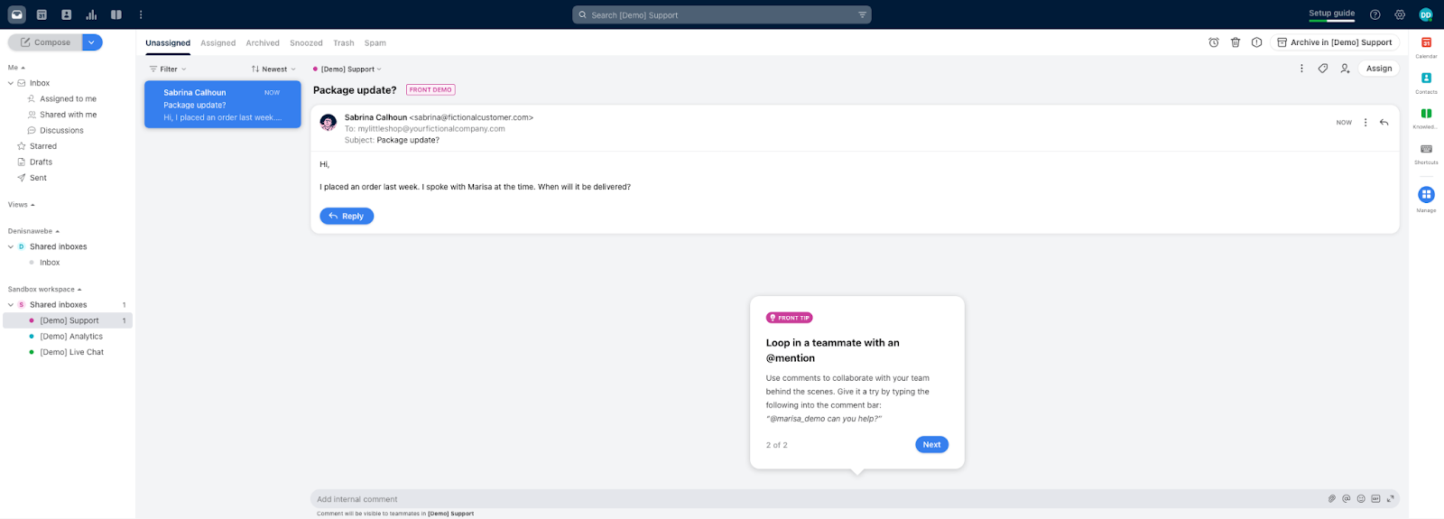 Ambiente de Tickets do Front