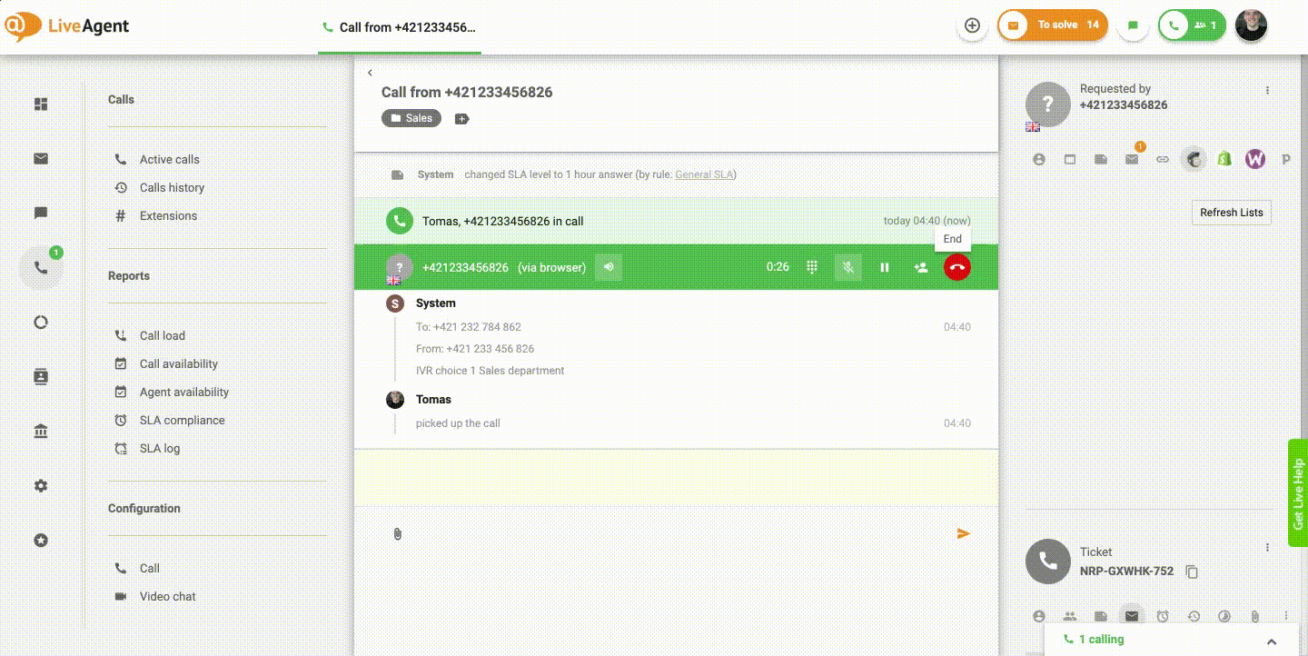 Recurso de retorno de chamada automatizado