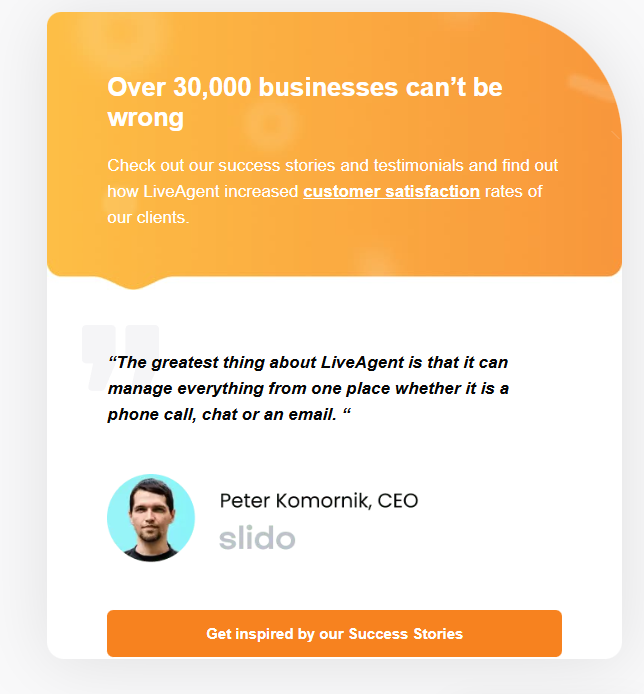 Por que as empresas confiam no LiveAgent