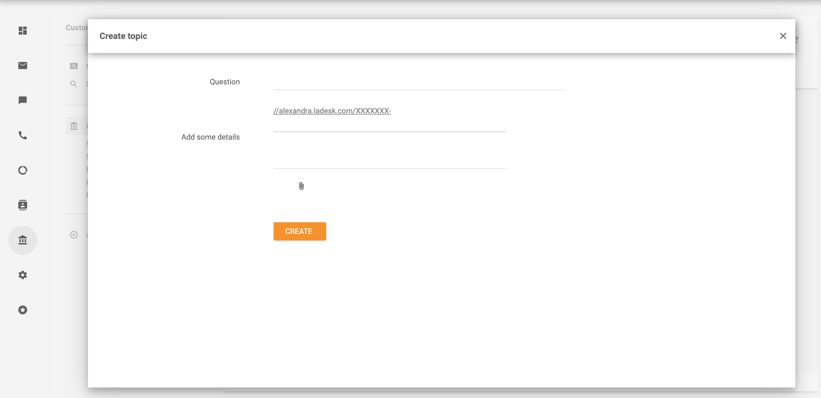 Criar tópico em fórum de clientes