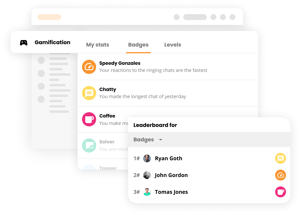 Ranking de gamificação para Badges no software de help desk - LiveAgent