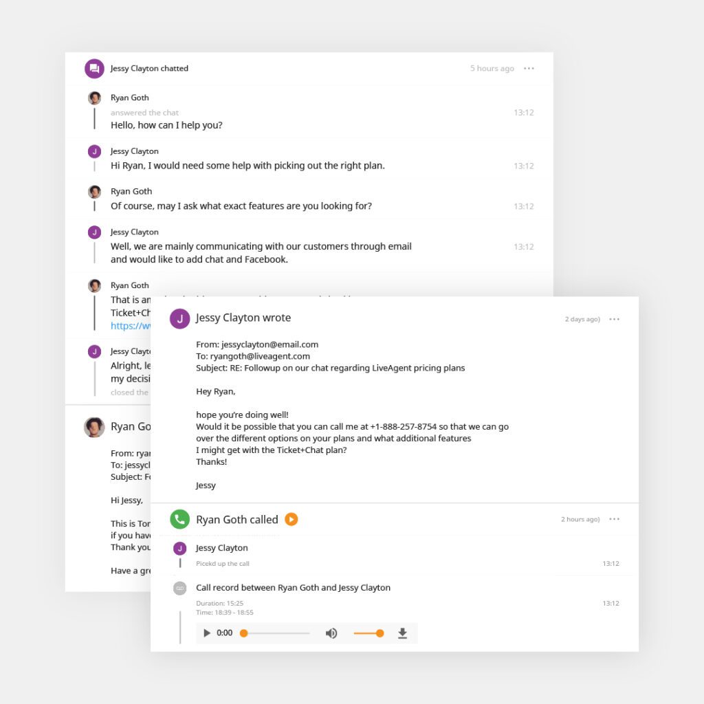 Exemplo de ticket LiveAgent