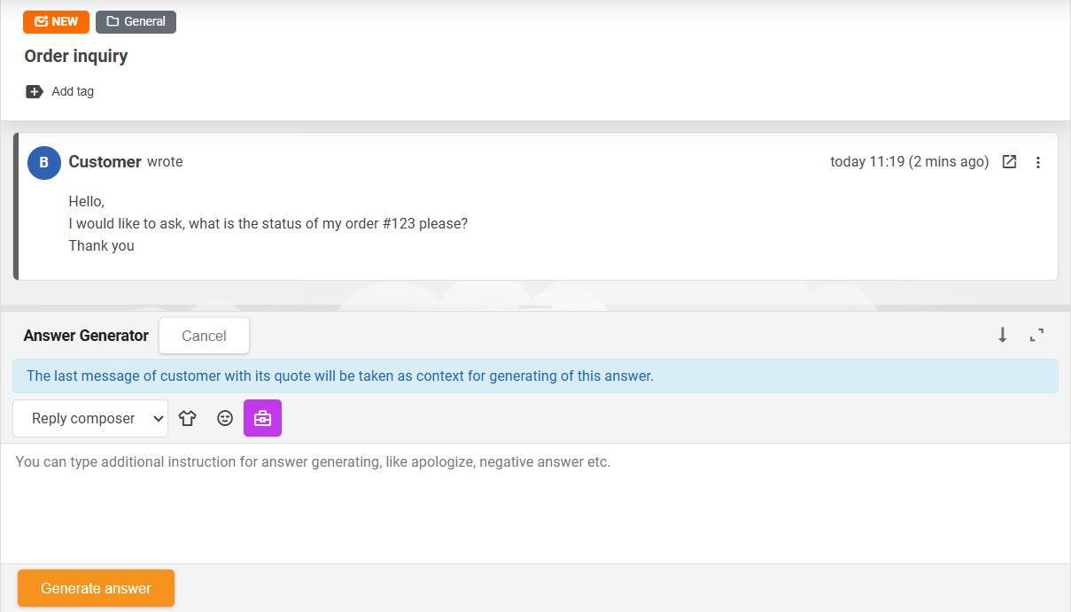 Visão geral do Compositor de Rascunho de IA