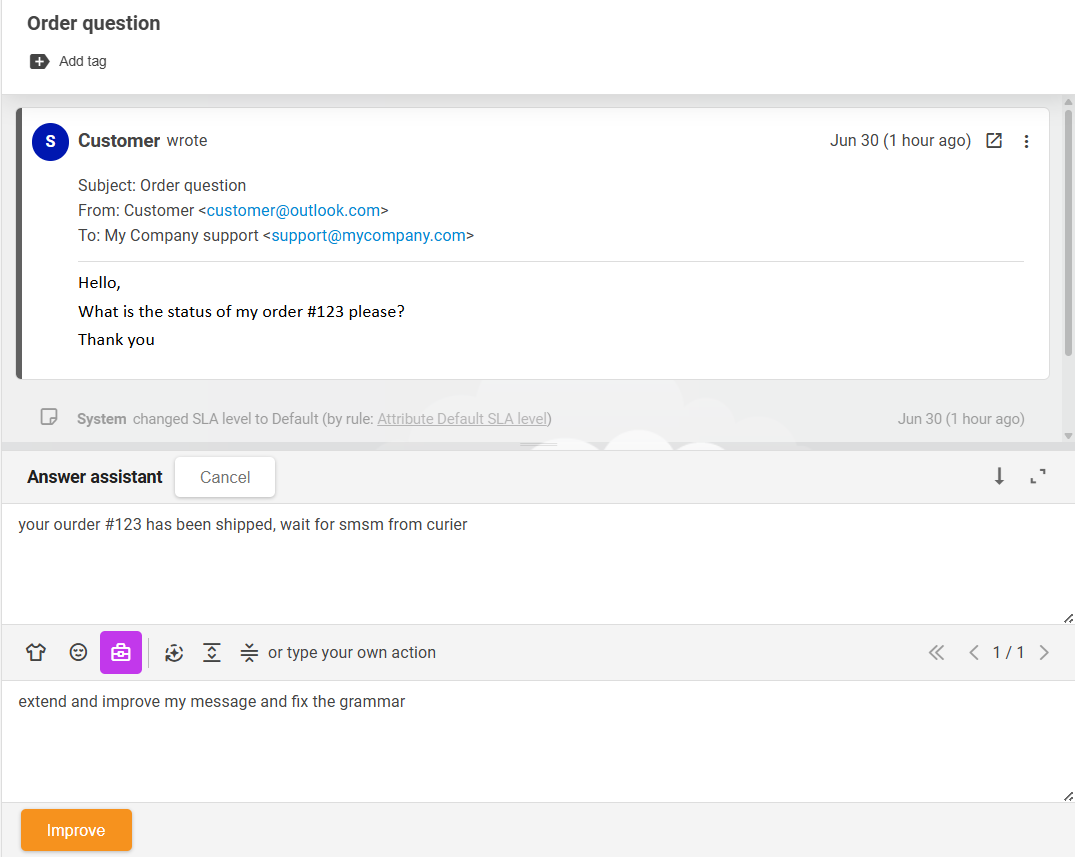 Recurso LiveAgent AI Answer Assistant