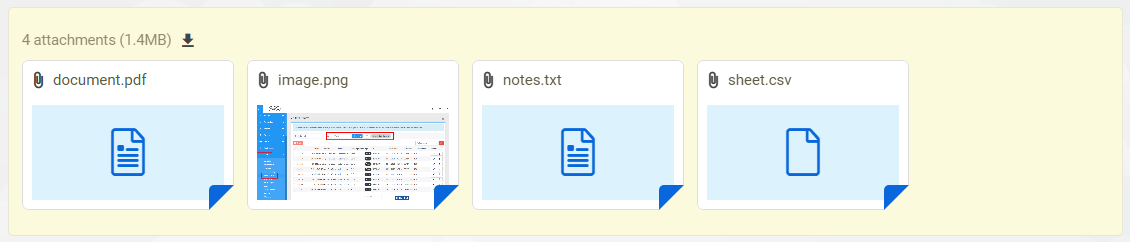 O design reformulado dos anexos de tickets do LiveAgent