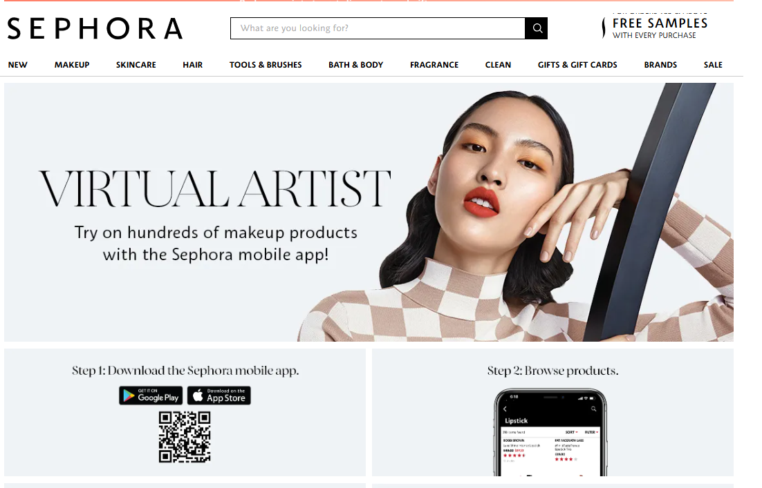 Sephora Virtual Assistant. Virtual Artist preview