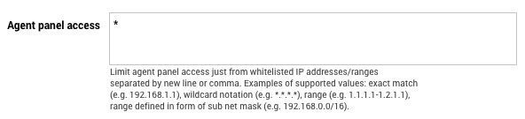 Whitelist de IP do painel de agente no LiveAgent