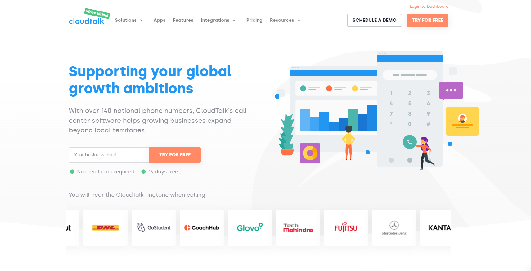 Website do provedor VoIP Cloudtalk