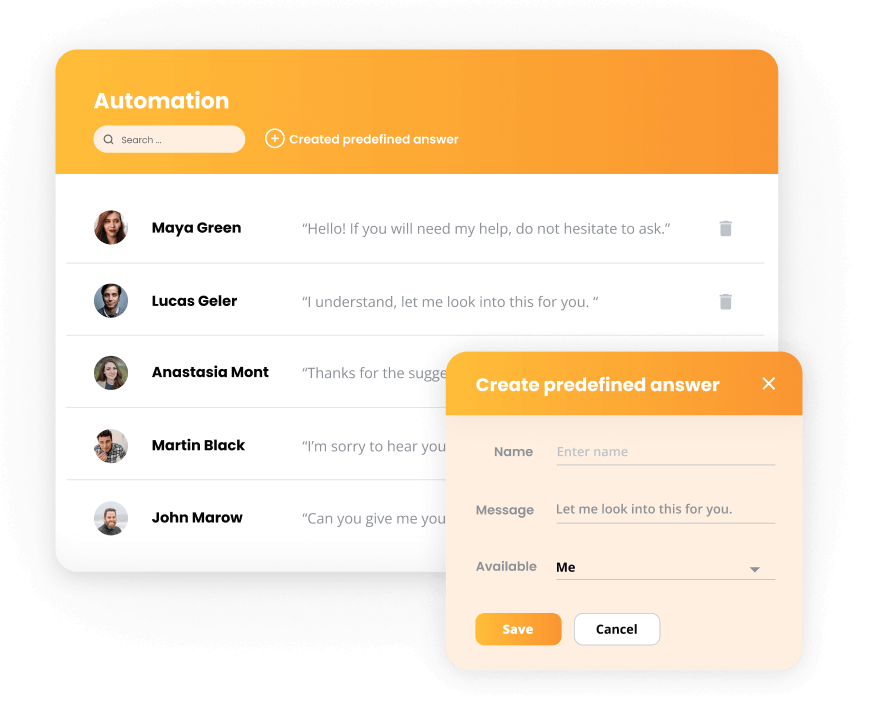 Automações do LiveAgent - respostas predefinidas