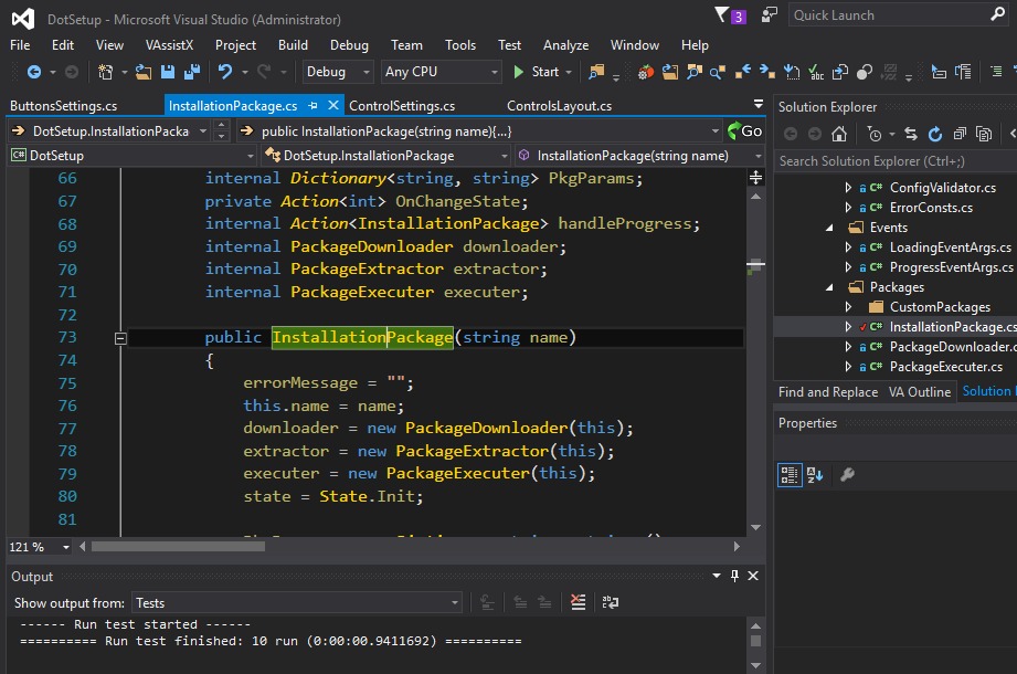 Um exemplo de instalação manual do sistema no Microsoft Visual Studio