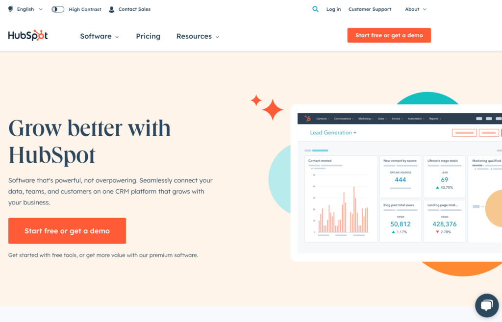 Hubspot Service Hub ticketing tool homepage