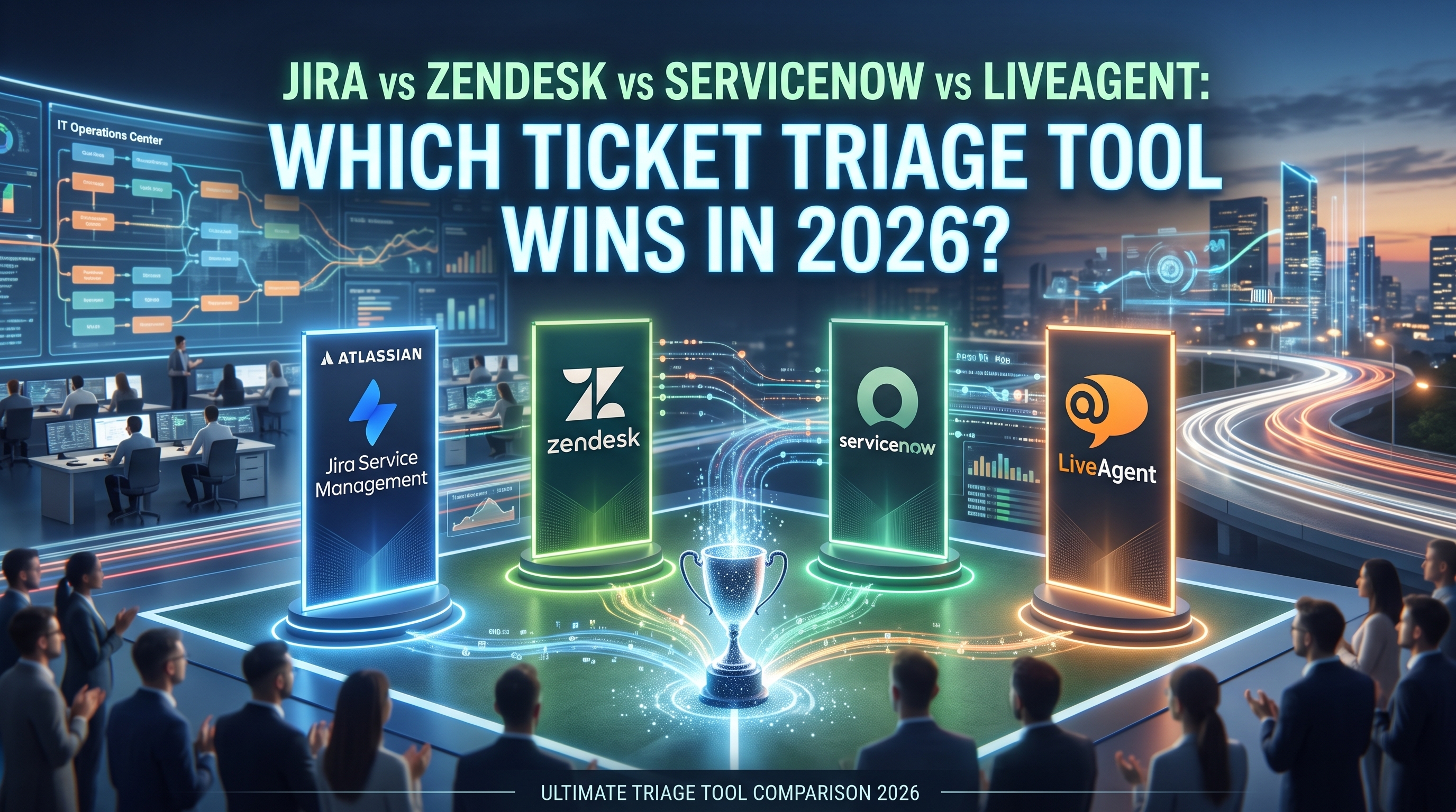 Jira vs Zendesk vs ServiceNow vs LiveAgent: Qual Ferramenta de Triagem de Tickets Vence em 2026?