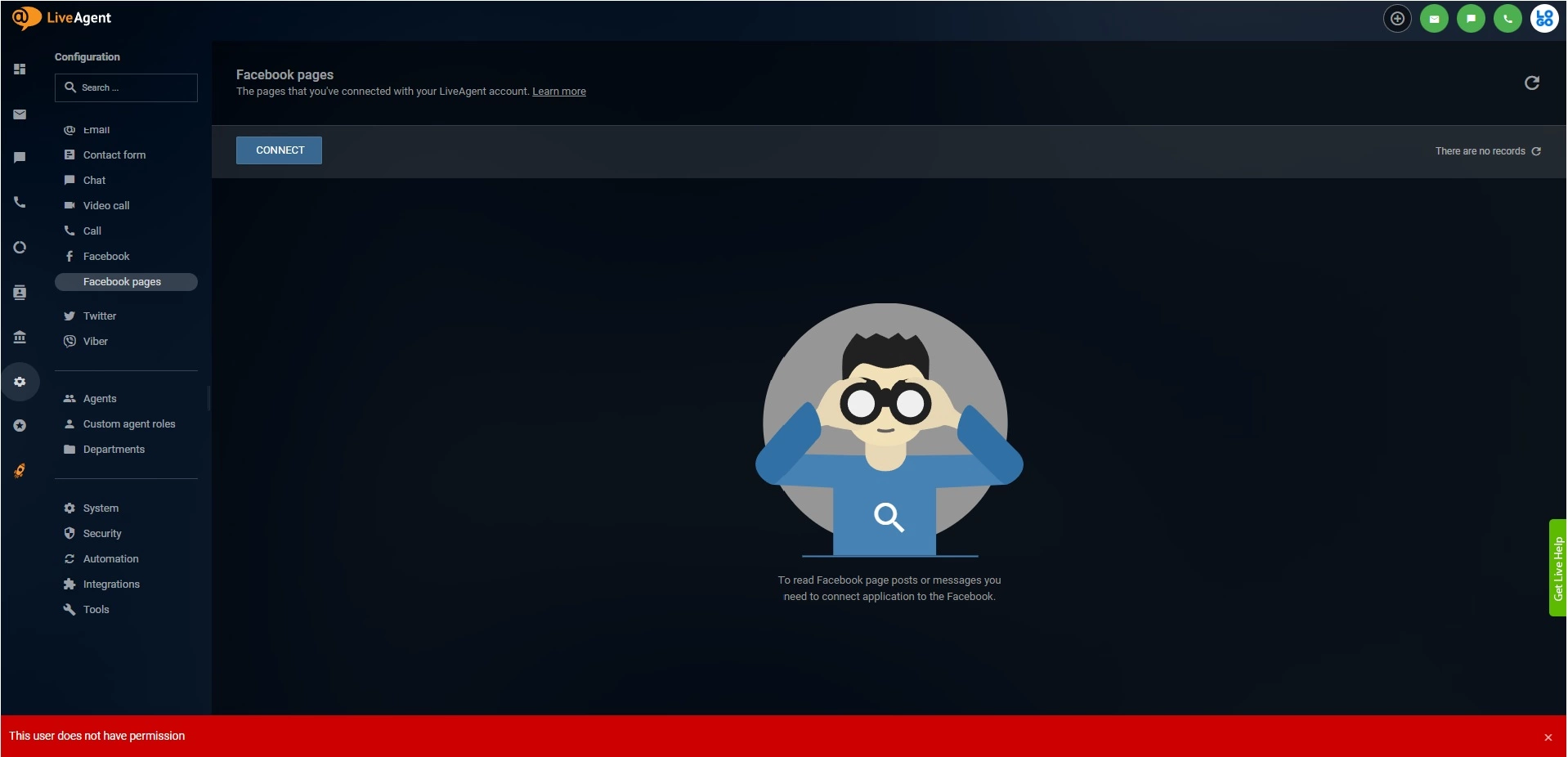 LiveAgent - Problema de integração do Facebook corrigido