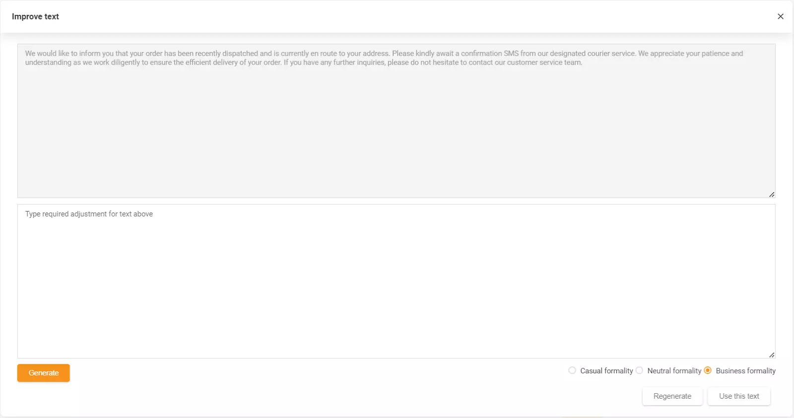 Captura de tela mostrando o recurso Assistente de Resposta com IA do LiveAgent