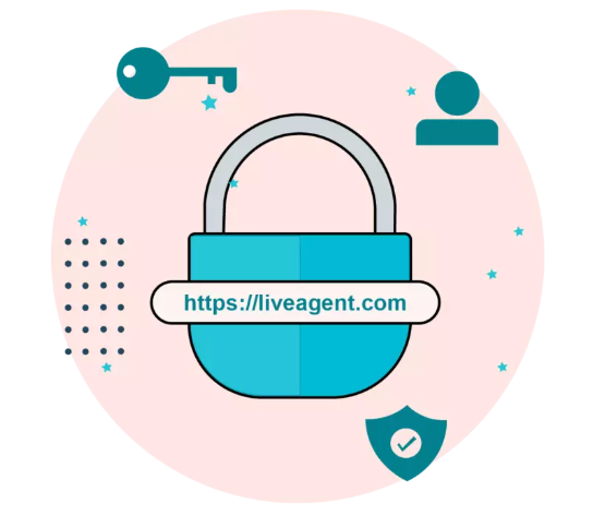 Criptografia SSL e HTTPS tornam o software de helpdesk gratuito do LiveAgent uma opção segura