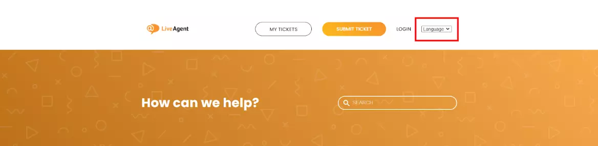 LiveAgent - Configurações de idioma da base de conhecimento