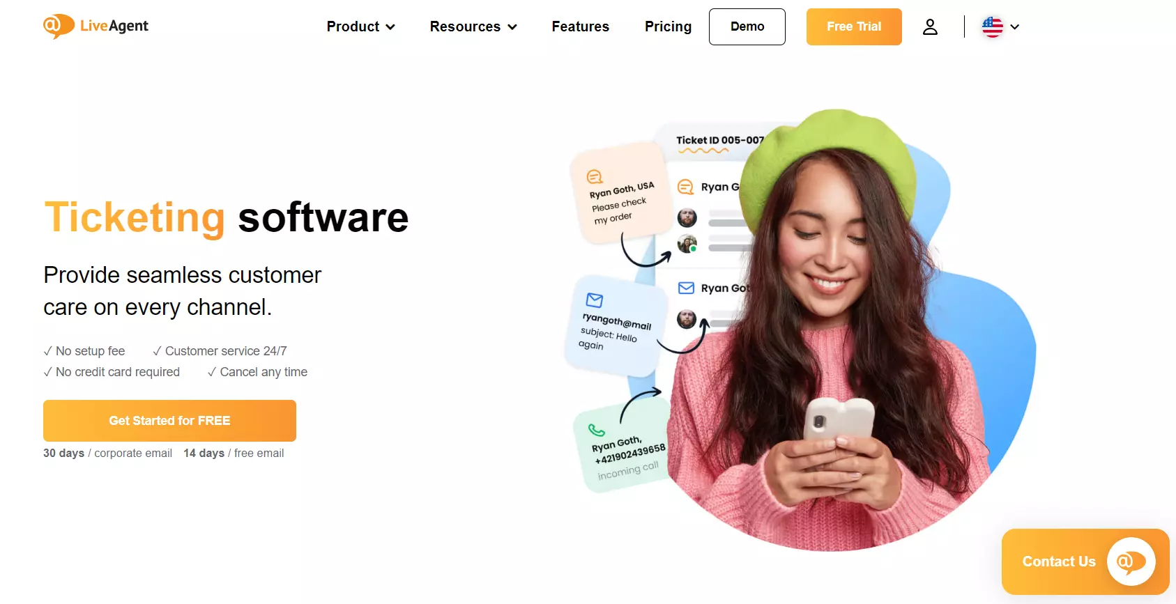 Sistema de tickets e gerenciamento de email do LiveAgent