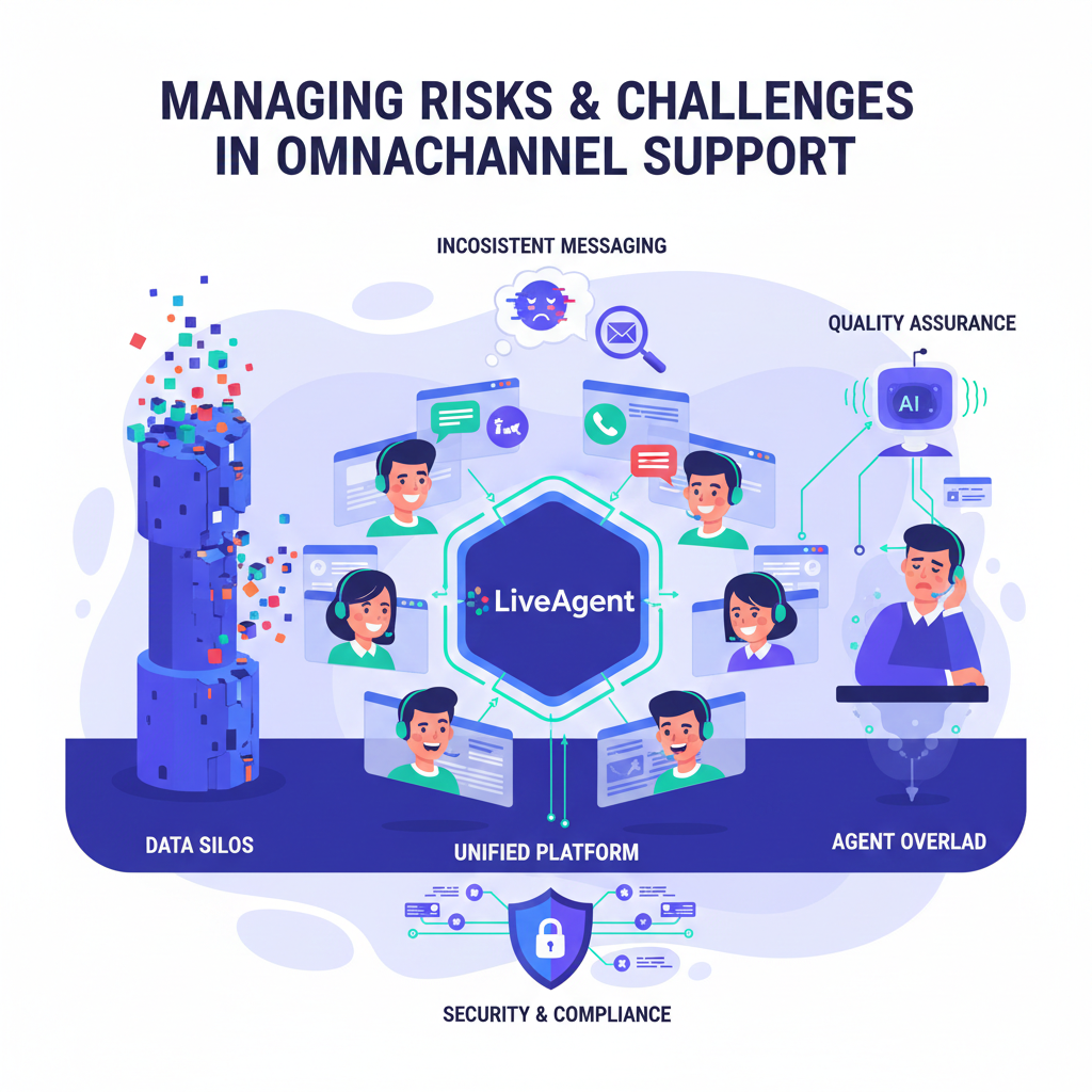 Gerenciando riscos e desafios no suporte omnichannel