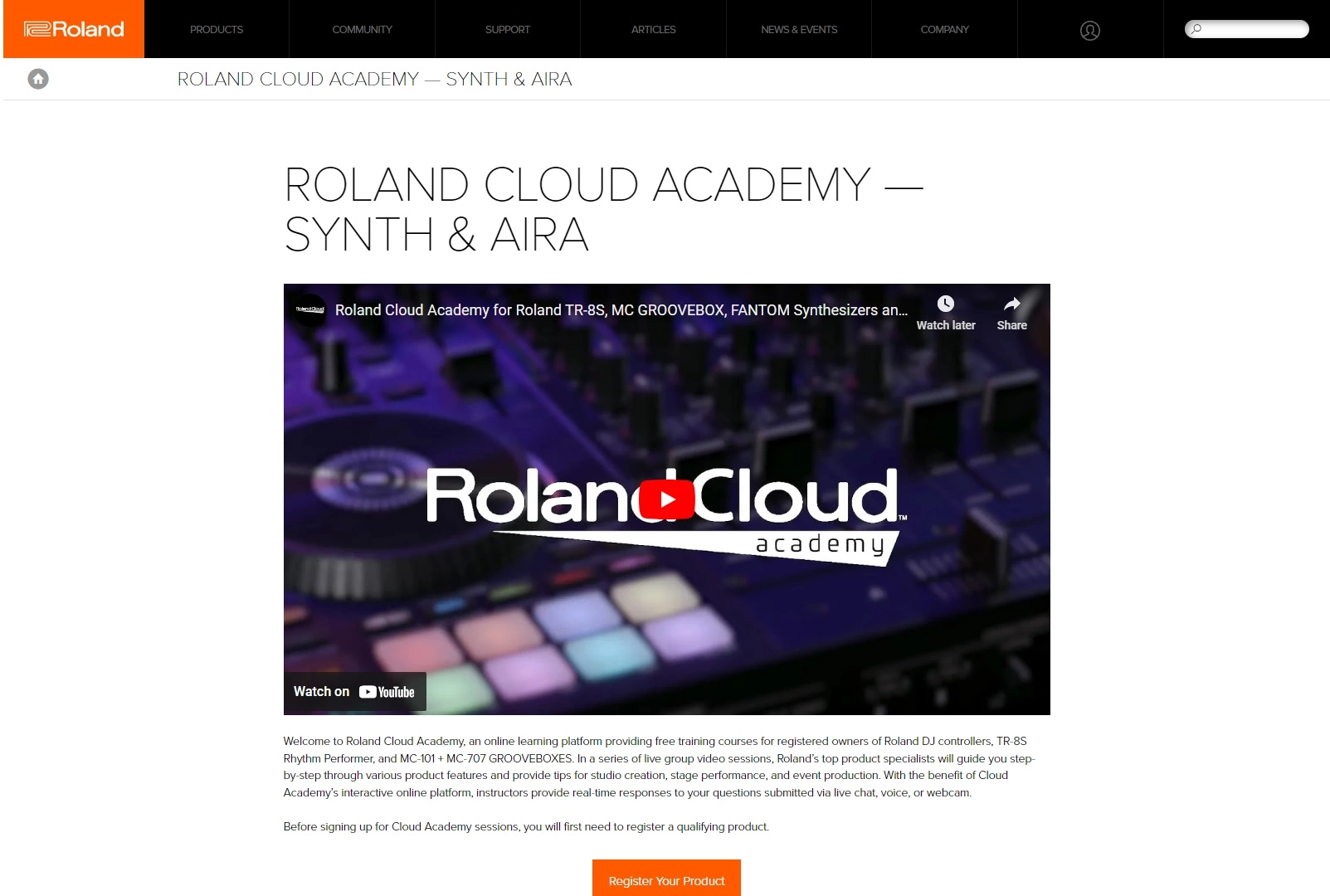 Academia online Roland