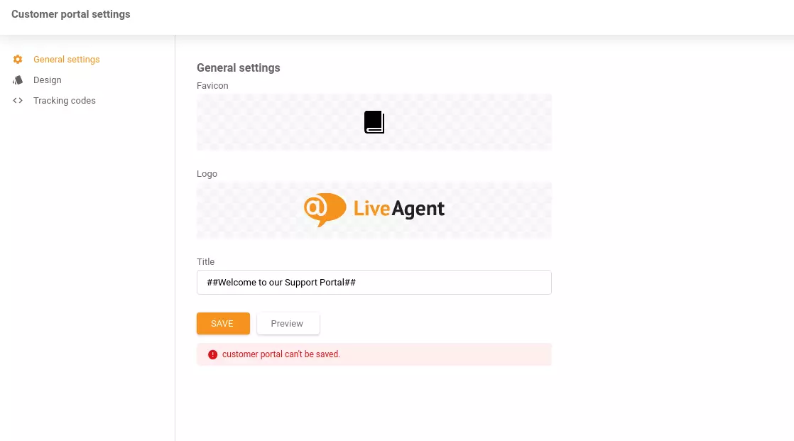 Botão Salvar não funcionando no aplicativo LiveAgent