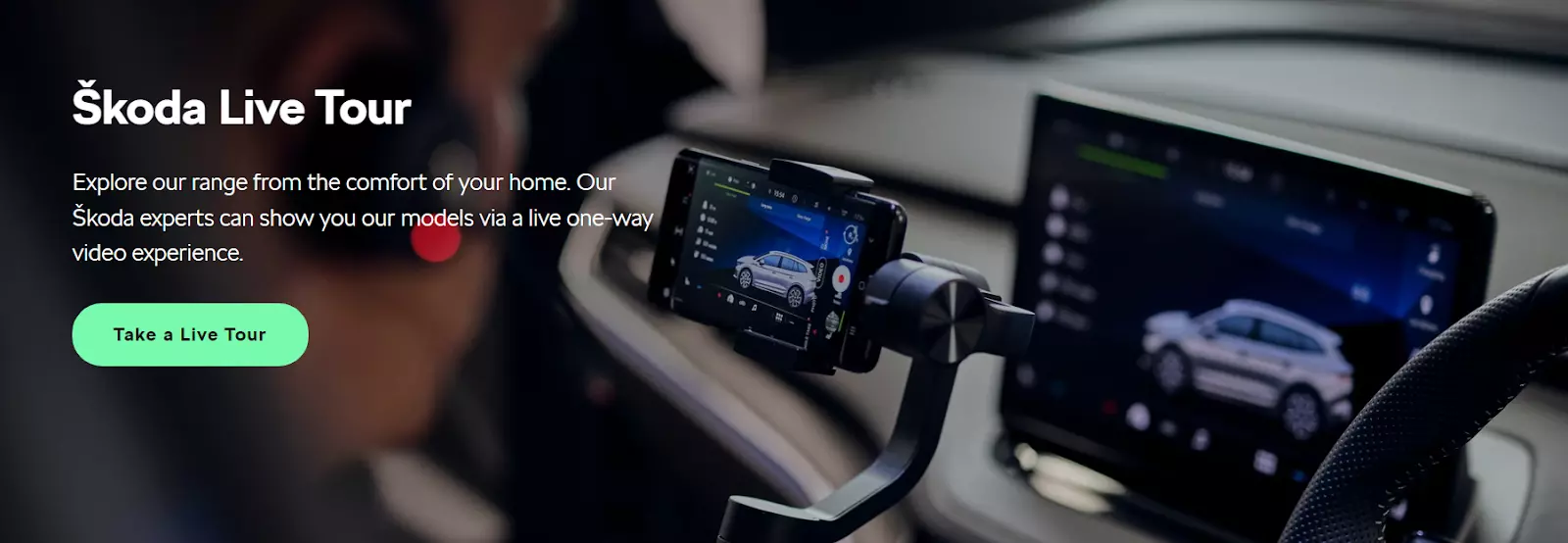 Página do Škoda live tour