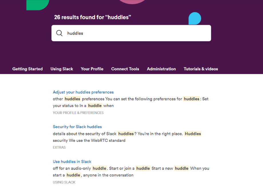 Funcionalidade de busca do Slack