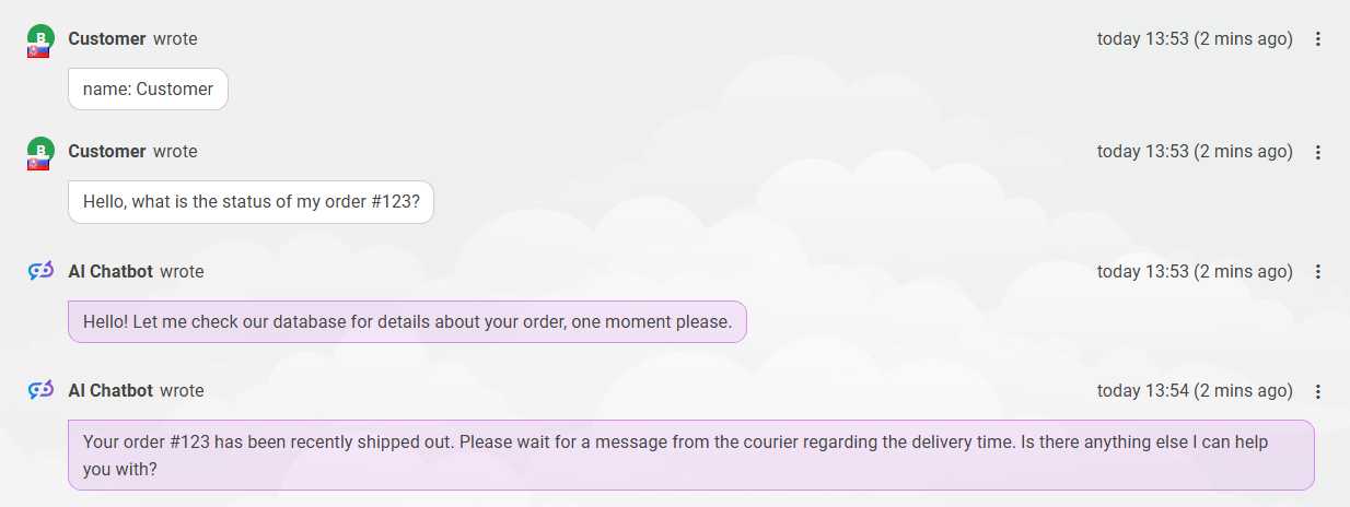 Interface de chats em redes sociais e chatbot