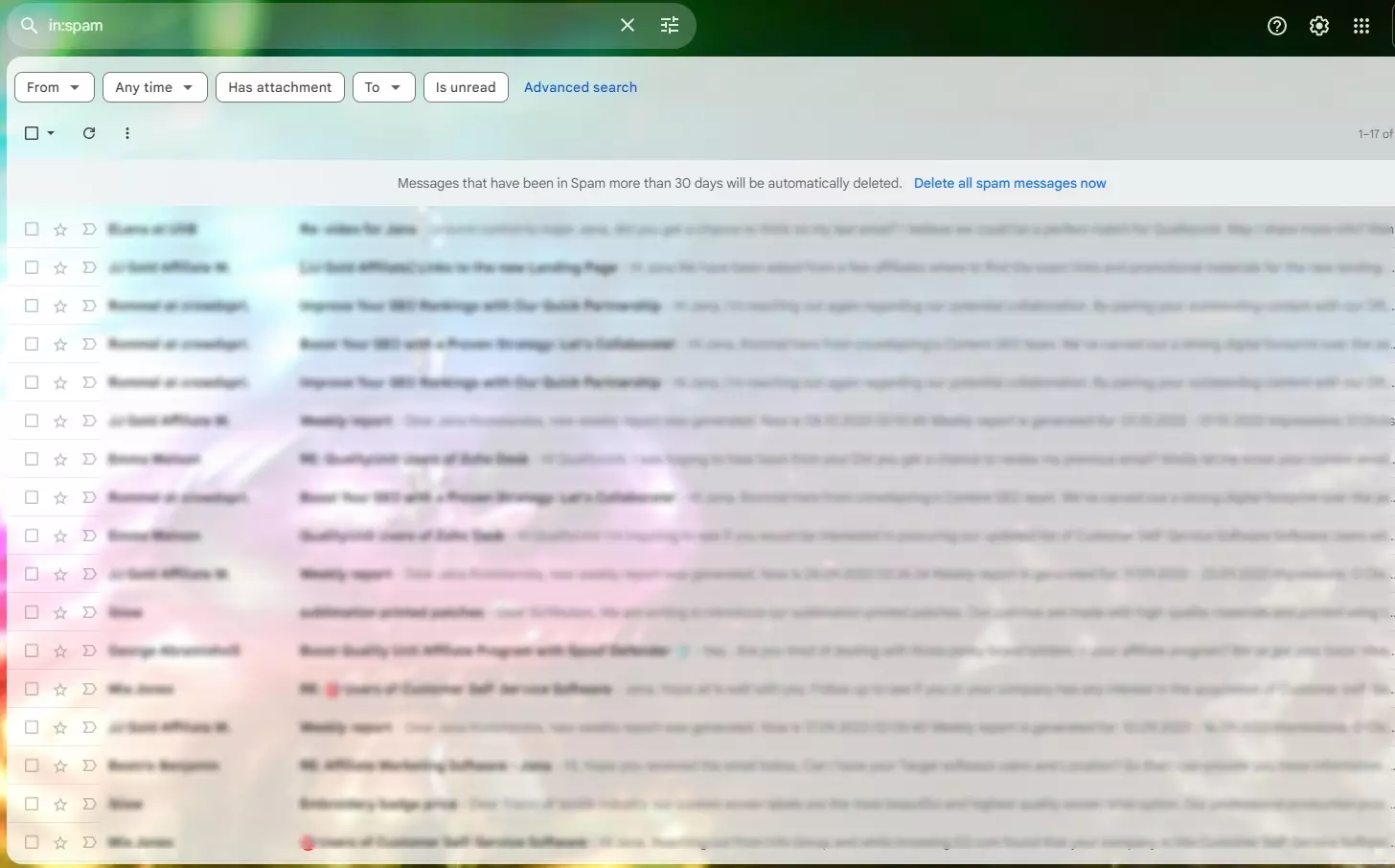 Visão geral do filtro de spam no Gmail