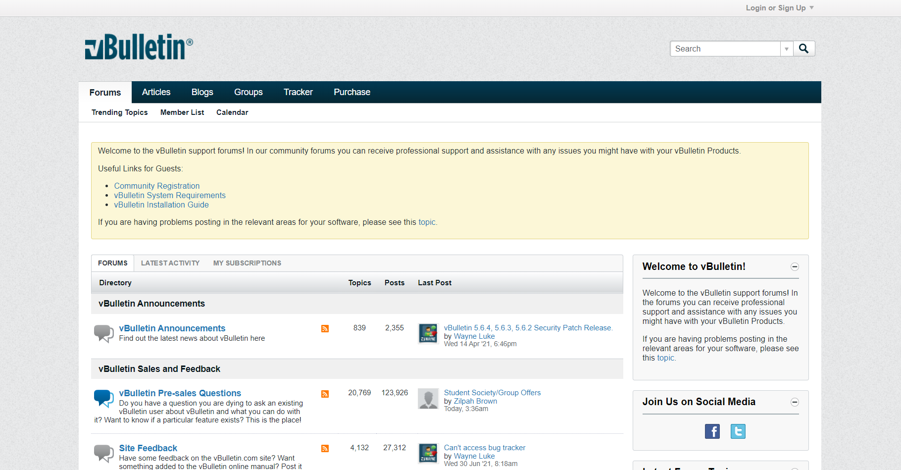 Diretório de fóruns vBulletin