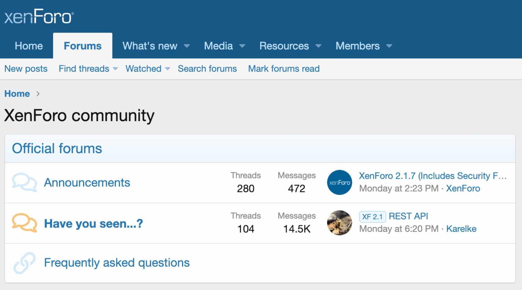 Software de plataforma comunitária XenForo