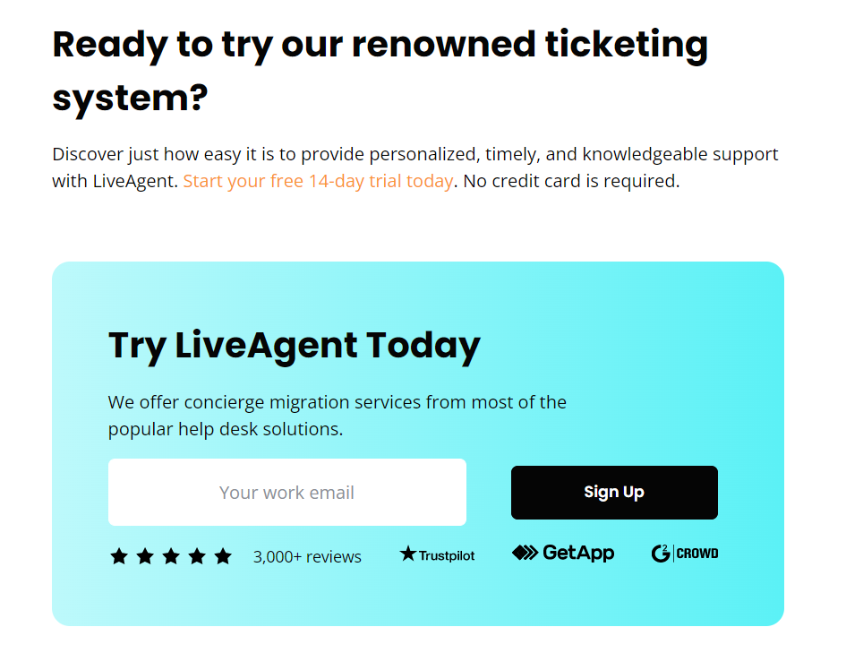 Experimente o LiveAgent