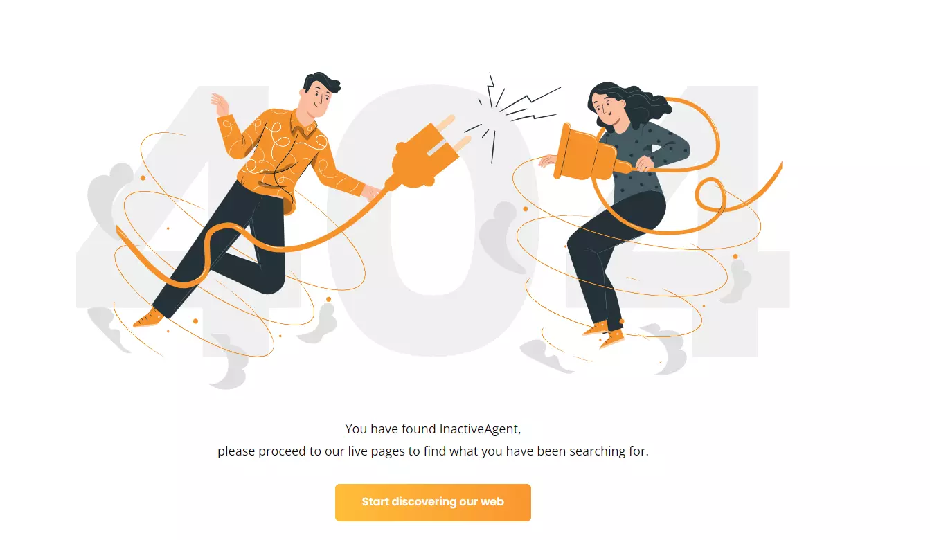 Página 404 do LiveAgent