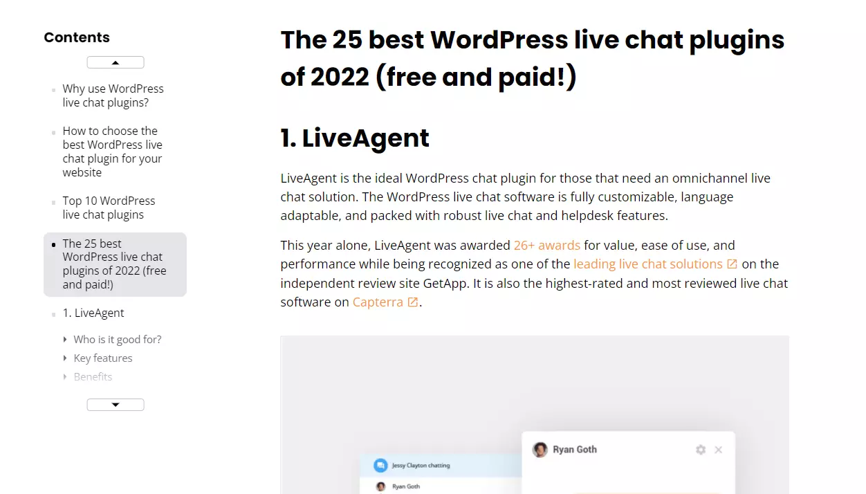 Exemplo de tags de cabeçalho