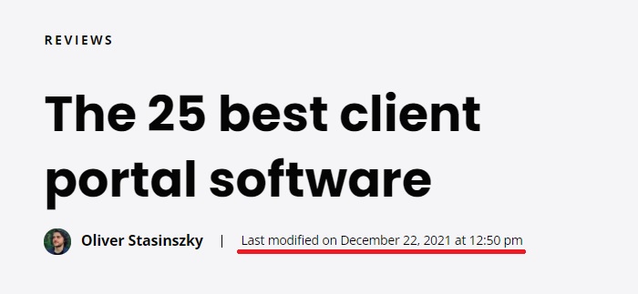 Implementar data de última atualização