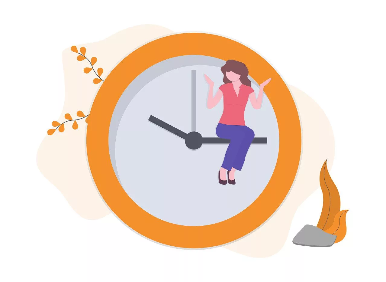 Ilustração de gerenciamento de tempo