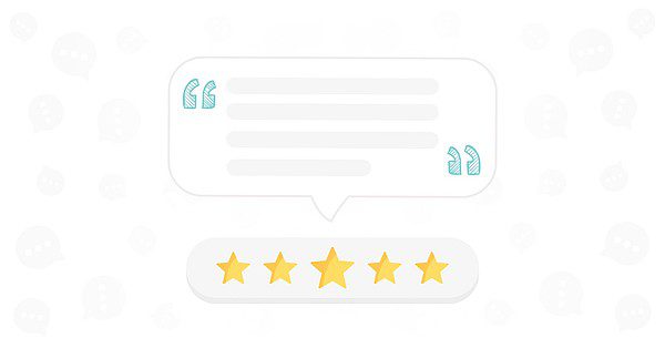 Deixando avaliação cinco estrelas