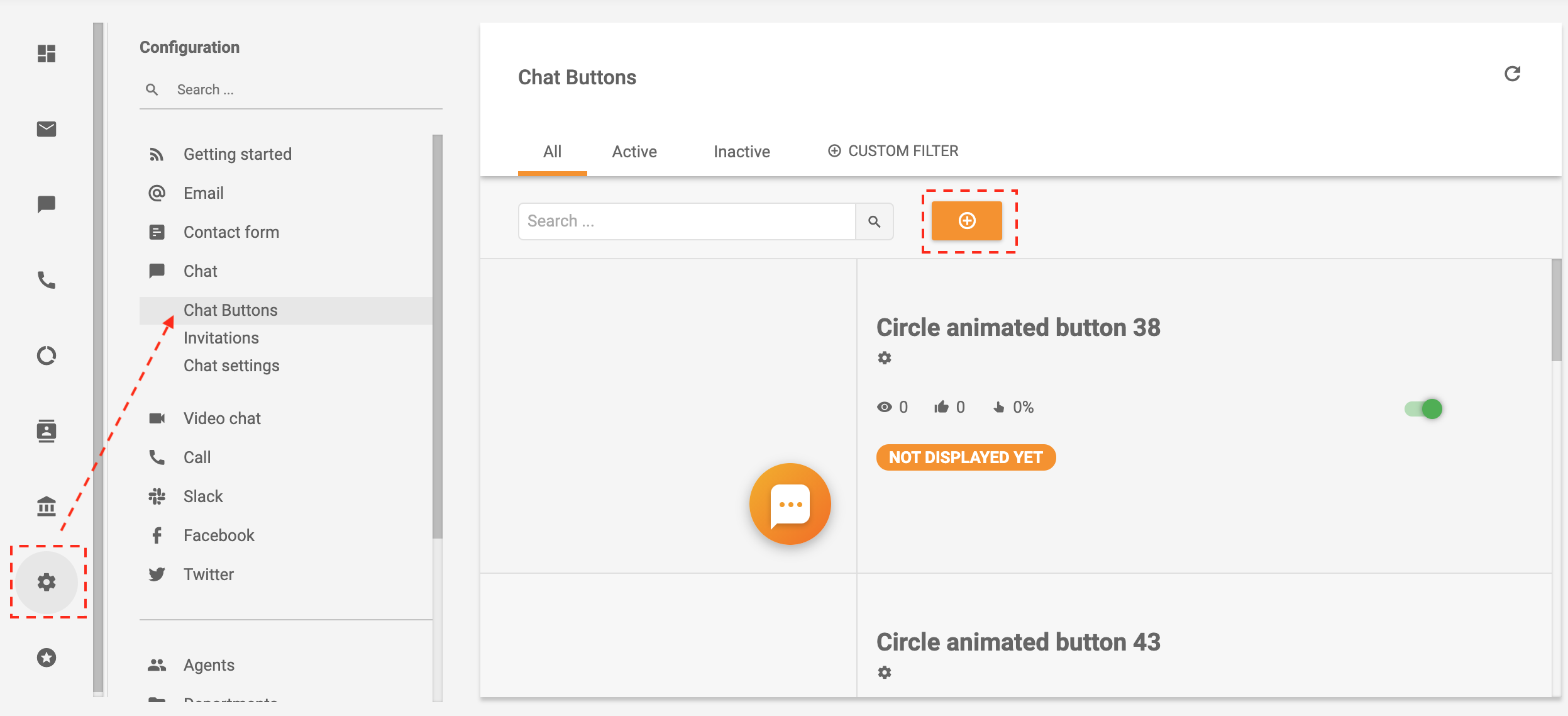 LiveAgent - Criar um botão de chat
