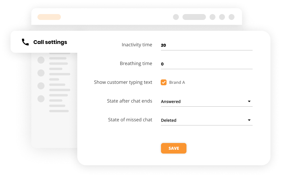 Configurações de chamada em software de atendimento ao cliente - LiveAgent
