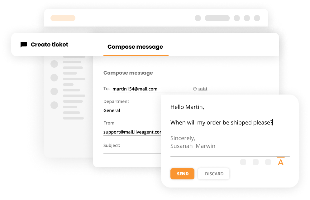 Criar um ticket no software de Help desk - LiveAgent