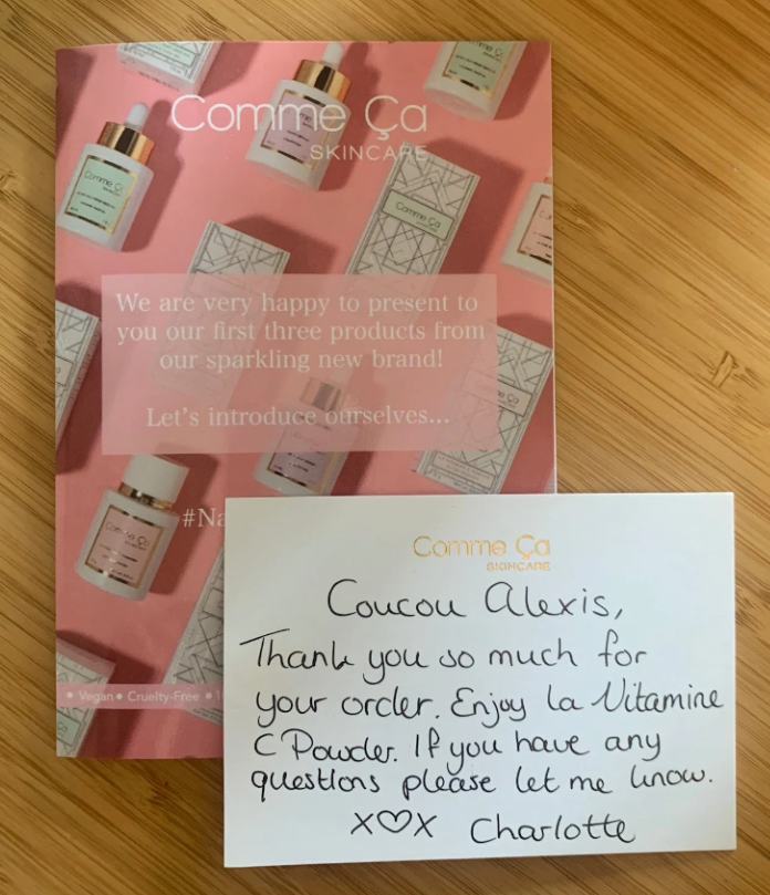 Cartão de cuidados com a pele