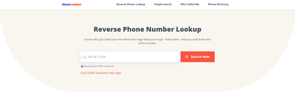 Página inicial do NumLooker