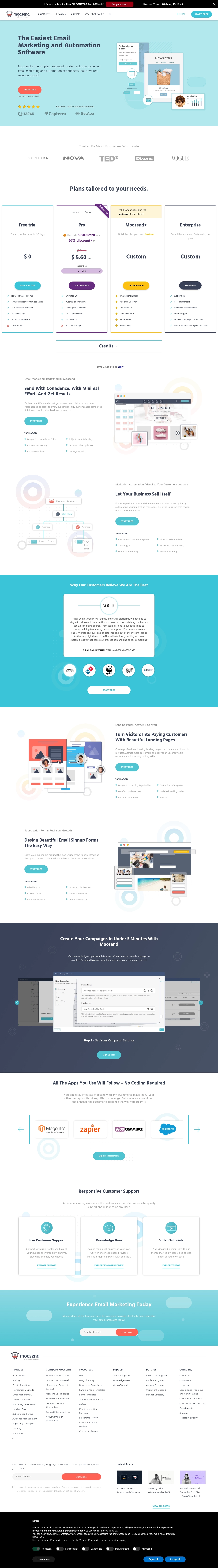 Contatos do Help Desk Moosend