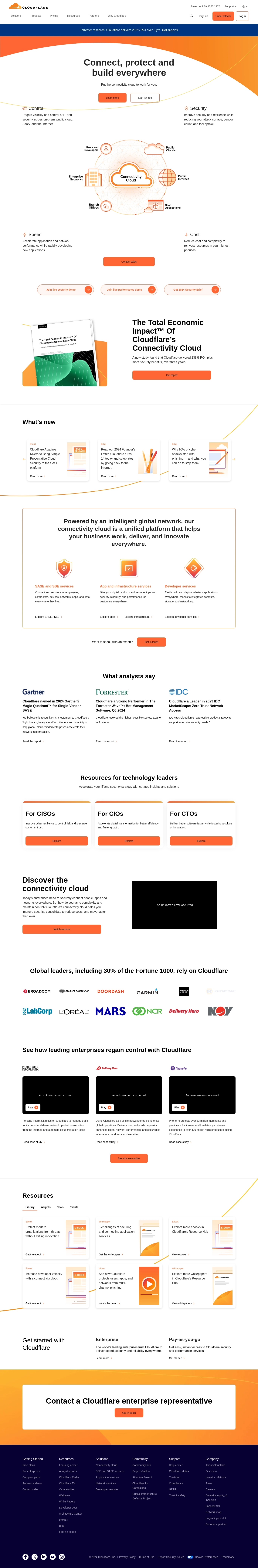 Contatos do Help Desk Cloudflare