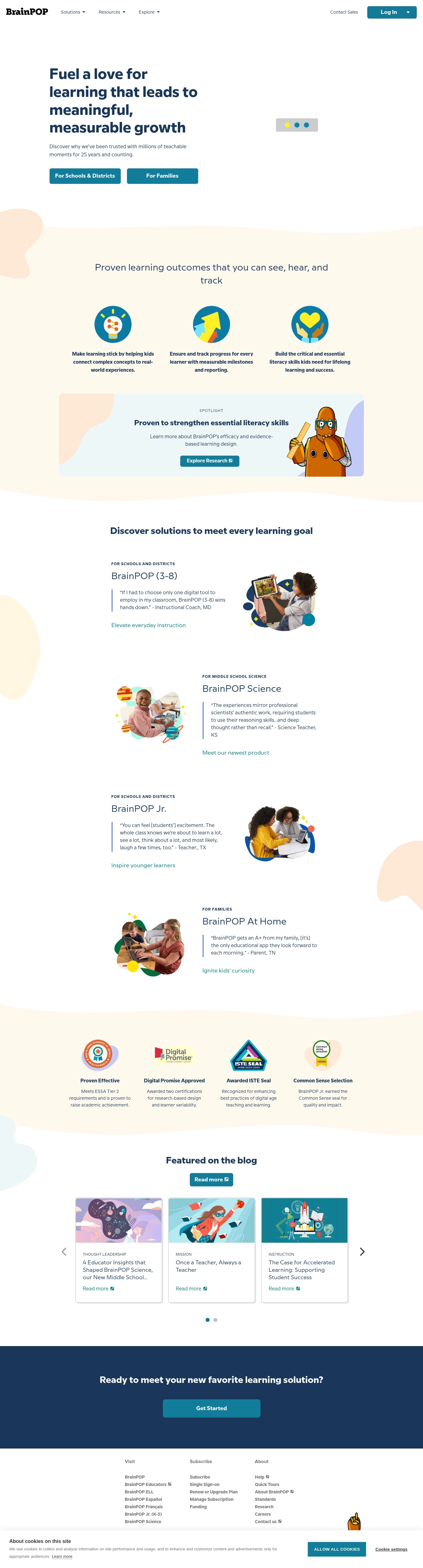 Contatos da Central de Ajuda BrainPOP