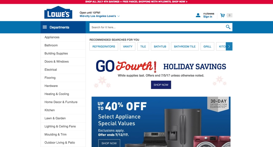 Contatos do Help Desk Lowes