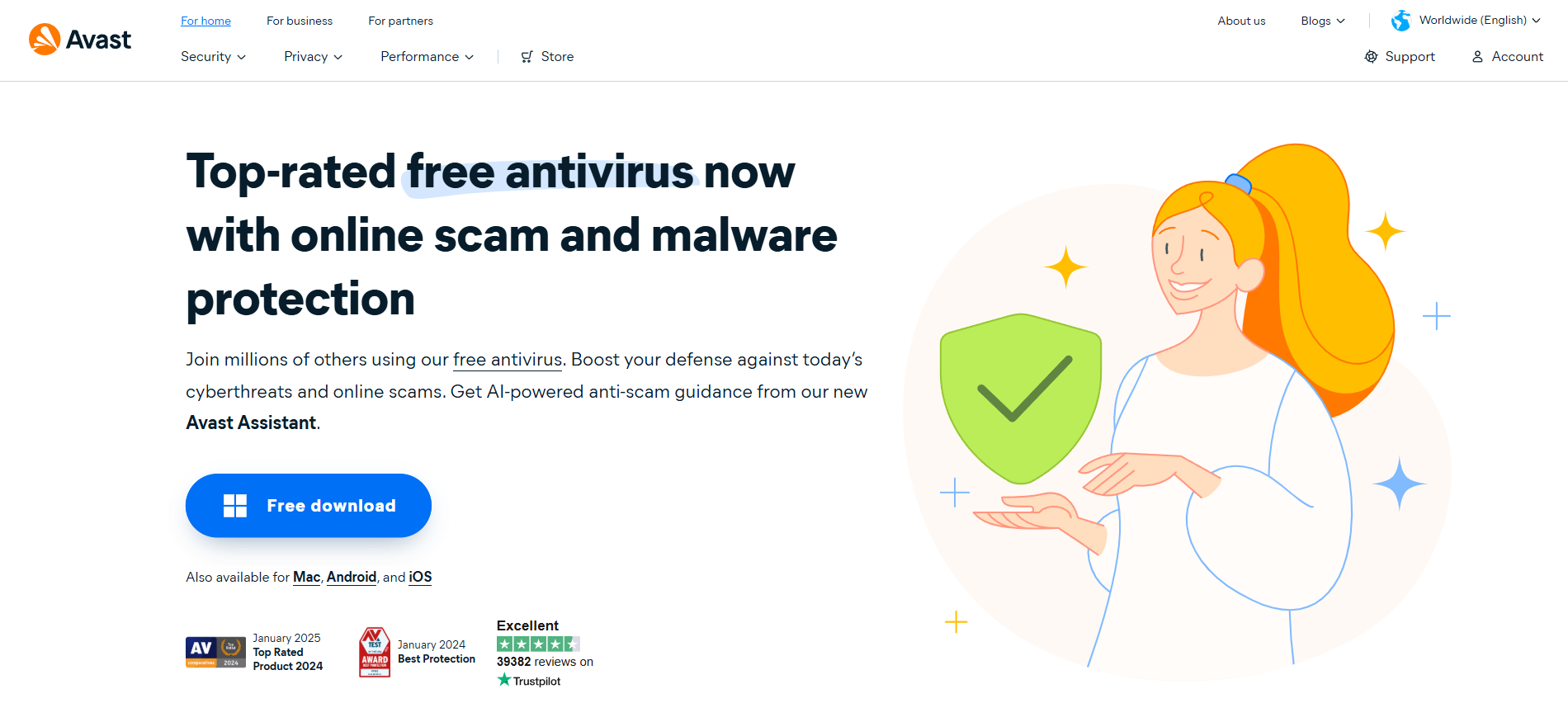 Contatos do Help Desk Avast